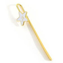 Load image into Gallery viewer, The Iqra Bookmark makes for a delightful and enduring gift with its elegant and sturdy spine which flows into a star that cradles the first word revealed to our Prophet Muhammad (Peace Be upon Him) from Allah SWT was “Iqra” which means to Read!  Measuring 14cm (5.5 inches) tall, and nestled in an opulent box, it’s sure to bring a smile to your face each time you recite the Noble Quran.   Available in Gold
