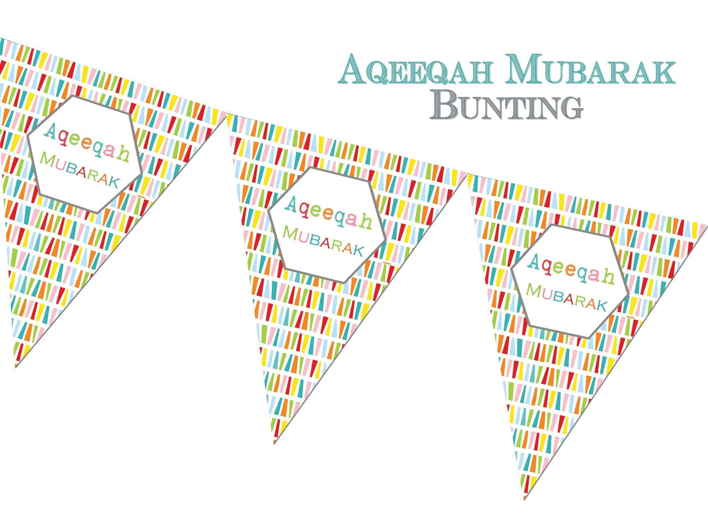 Bunting - Aqeeqah Mubarak | Happy Birthday Bunting