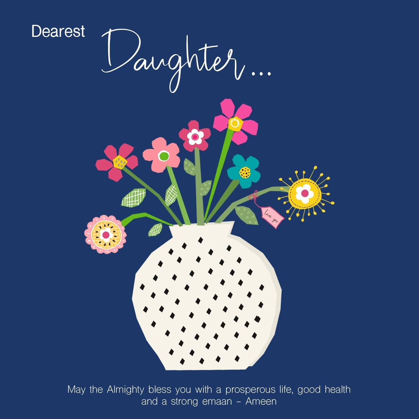 Best Wishes-May the Almighty bless you Daughter | Welcome Baby Girl Card