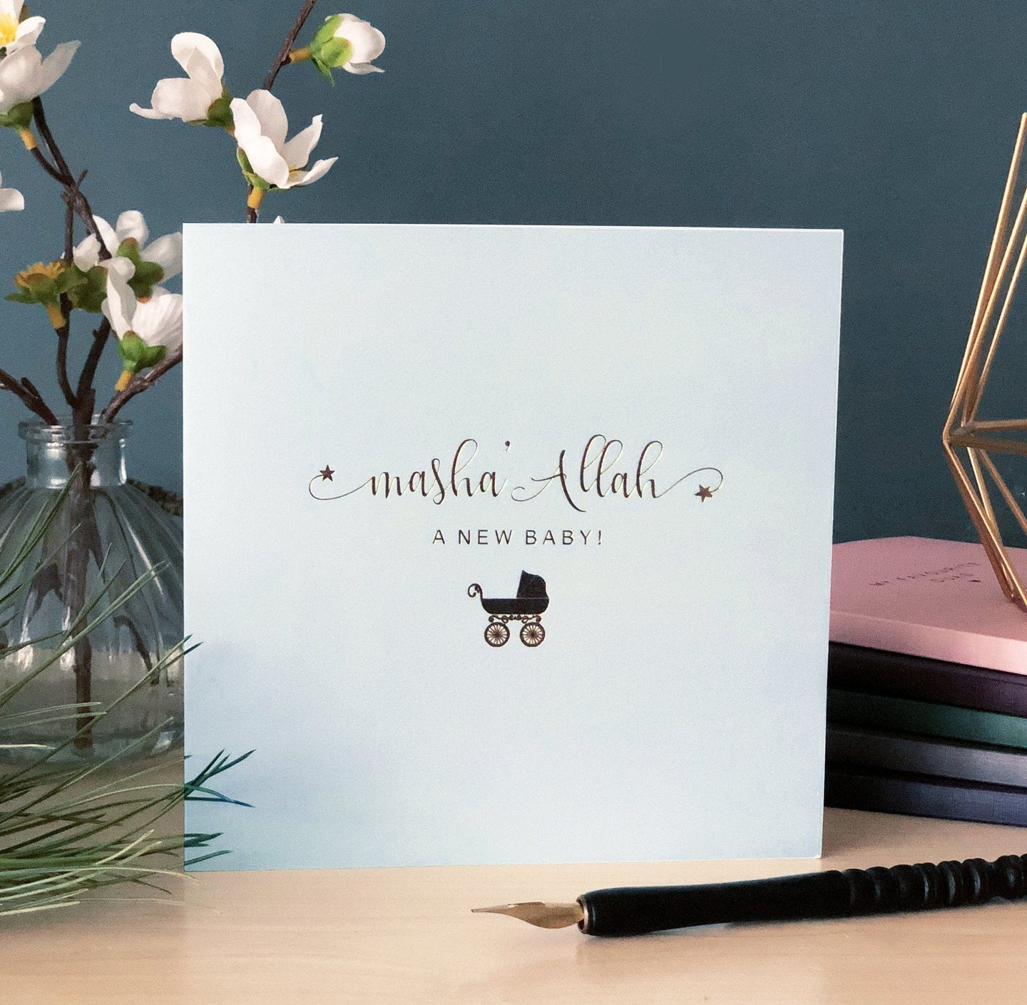 Masha'Allah A New Baby-Gold Foiled card