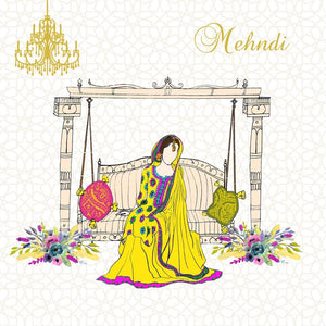 Wedding - Mehndi Card | Mehndi Invitation Card